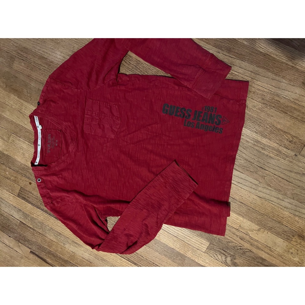 Guess Jeans Los Angeles Mens Streetwear Grunge Long Sleeve Pocket sz M